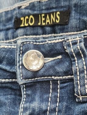 Junior's Bling Blue Embellished Denim